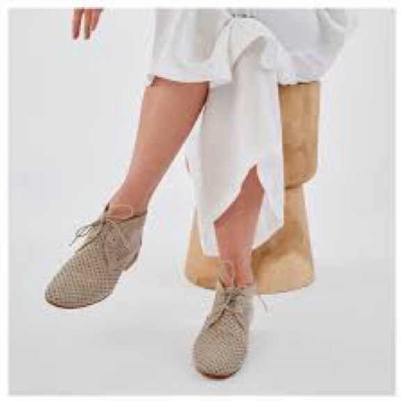 House of Harlow 1960 | Revolve | Metallic Cutout Booties Lace Up Ankle Boots 8 - Picture 1 of 12